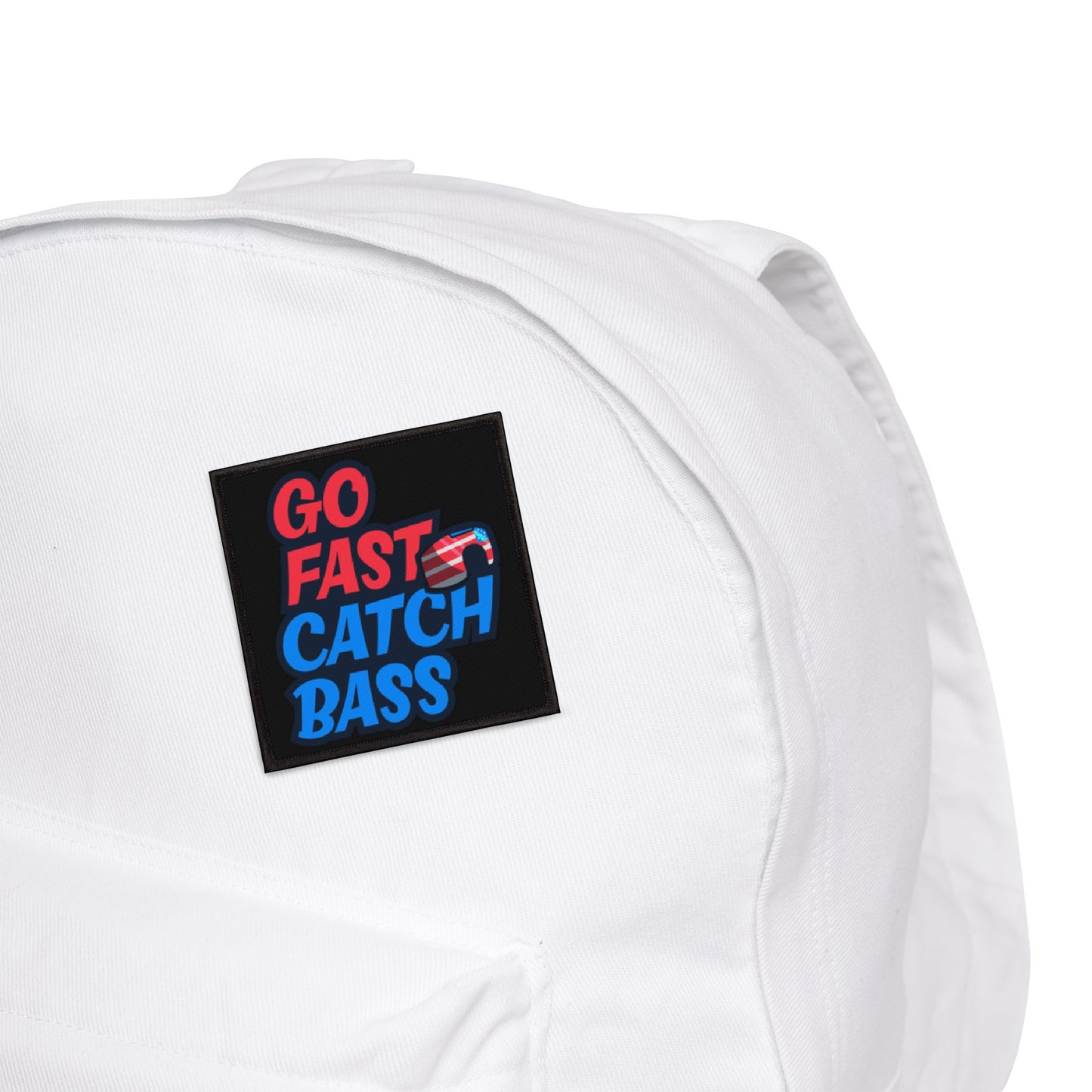 Go Fast Catch Bass Iron-On Patch