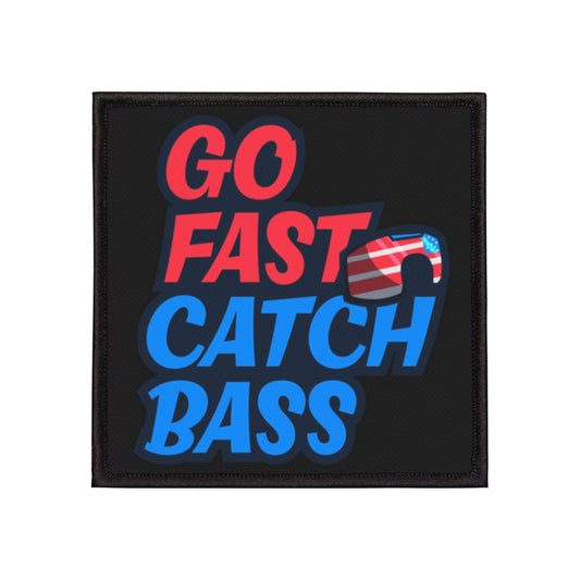 Go Fast Catch Bass Iron-On Patch